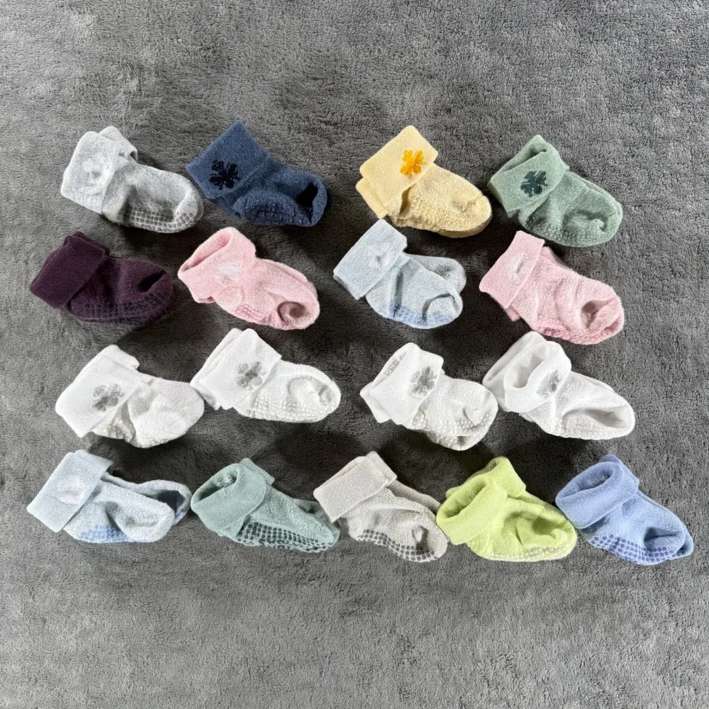 Bombas Gripper Socks Baby 6-12 Months Multicolor Good Lot of 17 Ankle